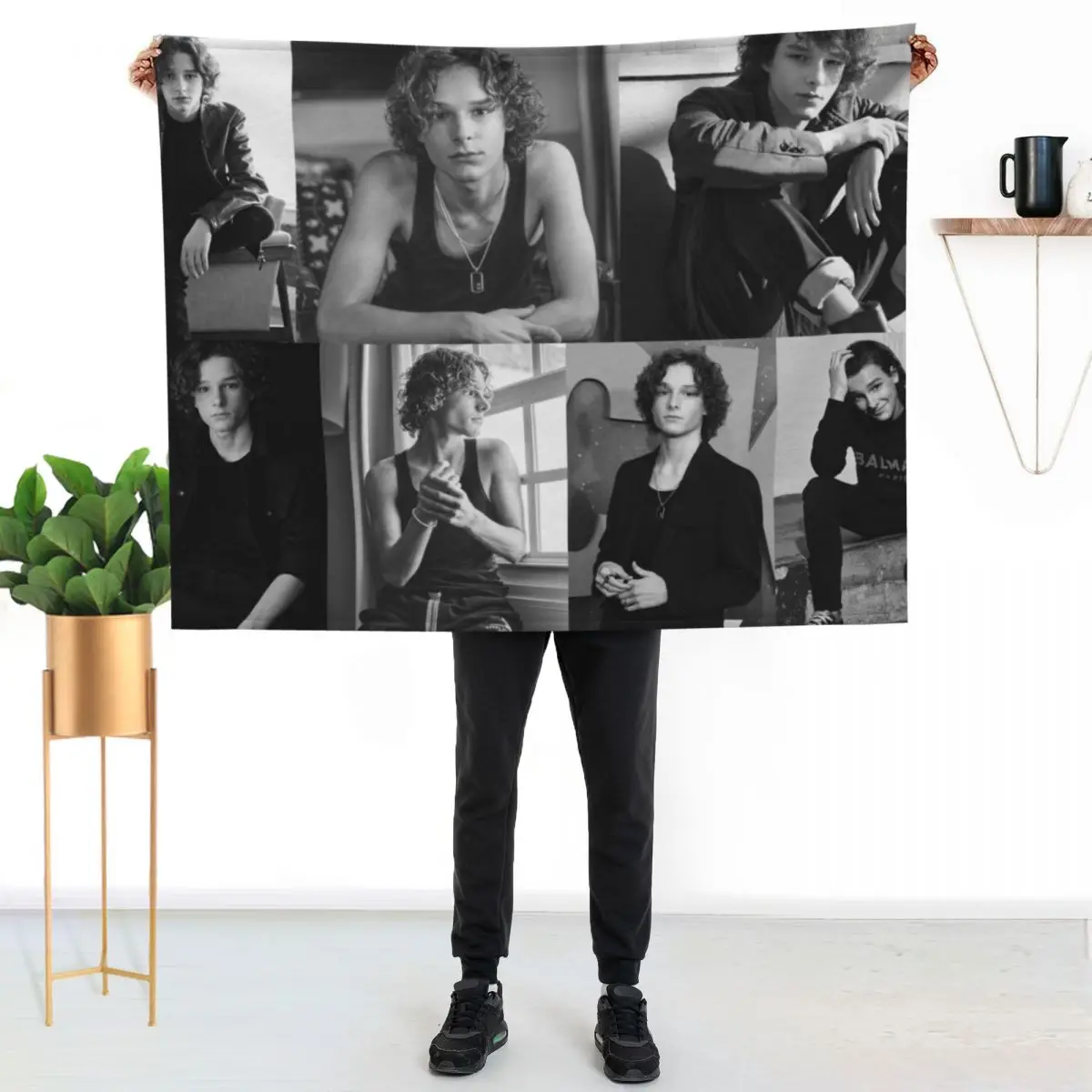 Black and White Mason Thames Collage Throw Blanket Spring Fall Cozy Throw Blanket for Couch
Black and White Mason Thames Collage Throw Blanket Spring Fall Cozy Throw Blanket for Couch