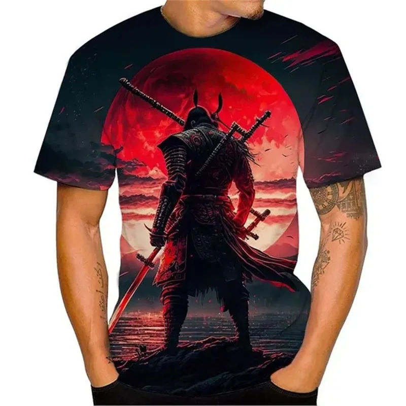 Japanese Samurai Print Men's T Shirt Casual O-neck Short Sleeve Loose Tops Funny 3D Sakura Pattern Tee Summer Hip Hop Streetwear
Japanese Samurai Print Men's T Shirt Casual O-neck Short Sleeve Loose Tops Funny 3D Sakura Pattern Tee Summer Hip Hop Streetwear