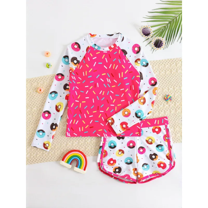 Girls 2 Piece Print Bikini Sets Long Sleeve Kids Swimsuit Shorts Beach Pool Vacation Teens Outfit 6-12 Years Children's Swimwear
Girls 2 Piece Print Bikini Sets Long Sleeve Kids Swimsuit Shorts Beach Pool Vacation Teens Outfit 6-12 Years Children's Swimwear