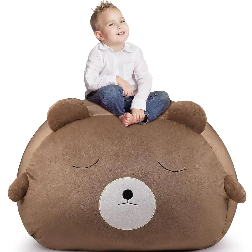 Stuffed Animal Bean Bag Chair Cover - 24 Hes Kids Toy Storage, Brown Bear Large Zipper For Organizing Plush Toys, Home Supplies
Stuffed Animal Bean Bag Chair Cover - 24 Hes Kids Toy Storage, Brown Bear Large Zipper For Organizing Plush Toys, Home Supplies