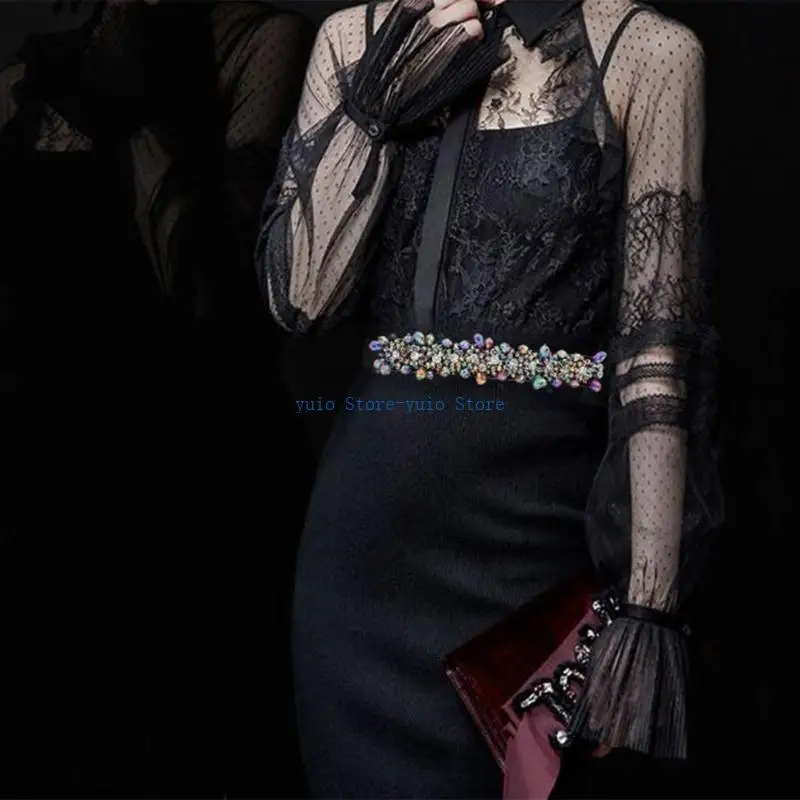 X7XB Sparkly Belt Coat Belt Elastic Corset Belt Flower Belt Dress Belt Crystal Belts For Women For Evening Dresses
X7XB Sparkly Belt Coat Belt Elastic Corset Belt Flower Belt Dress Belt Crystal Belts For Women For Evening Dresses