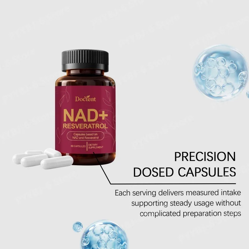 NAD+ Resveratrol Supplement 60 Capsules with Quercetin Trimethylglycine Antioxidant Support Daily Wellness Support Men Women
NAD+ Resveratrol Supplement 60 Capsules with Quercetin Trimethylglycine Antioxidant Support Daily Wellness Support Men Women