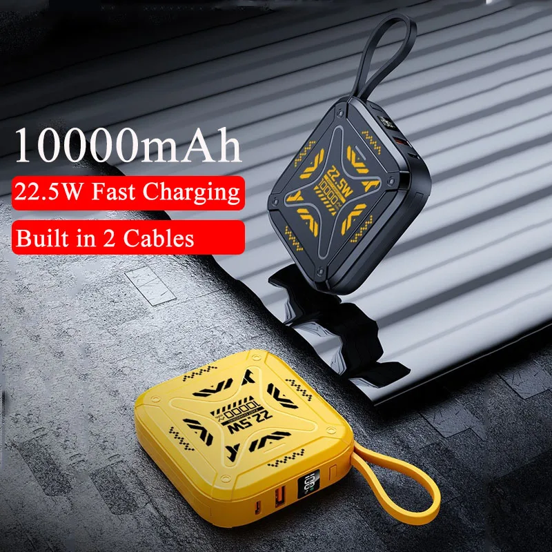10000mah Power Bank 22.5W Fast Charge Built-in Cables Portable Mini Powerbank External Battery Charger for iPhone Xiaomi Samsung
10000mah Power Bank 22.5W Fast Charge Built-in Cables Portable Mini Powerbank External Battery Charger for iPhone Xiaomi Samsung