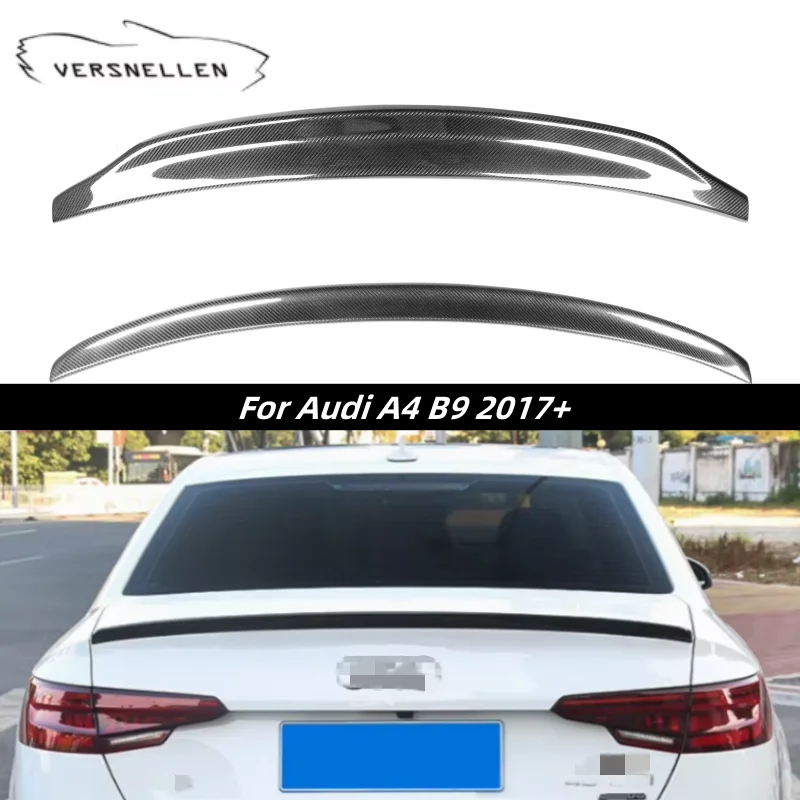 Высококачественный задний спойлер багажника из углеродного волокна для Audi A4 B9 Sedan S4 Style 2017-2020, аксессуары для украшения хвостового крыла автомобиля
Высококачественный задний спойлер багажника из углеродного волокна для Audi A4 B9 Sedan S4 Style 2017-2020, аксессуары для украшения хвостового крыла автомобиля