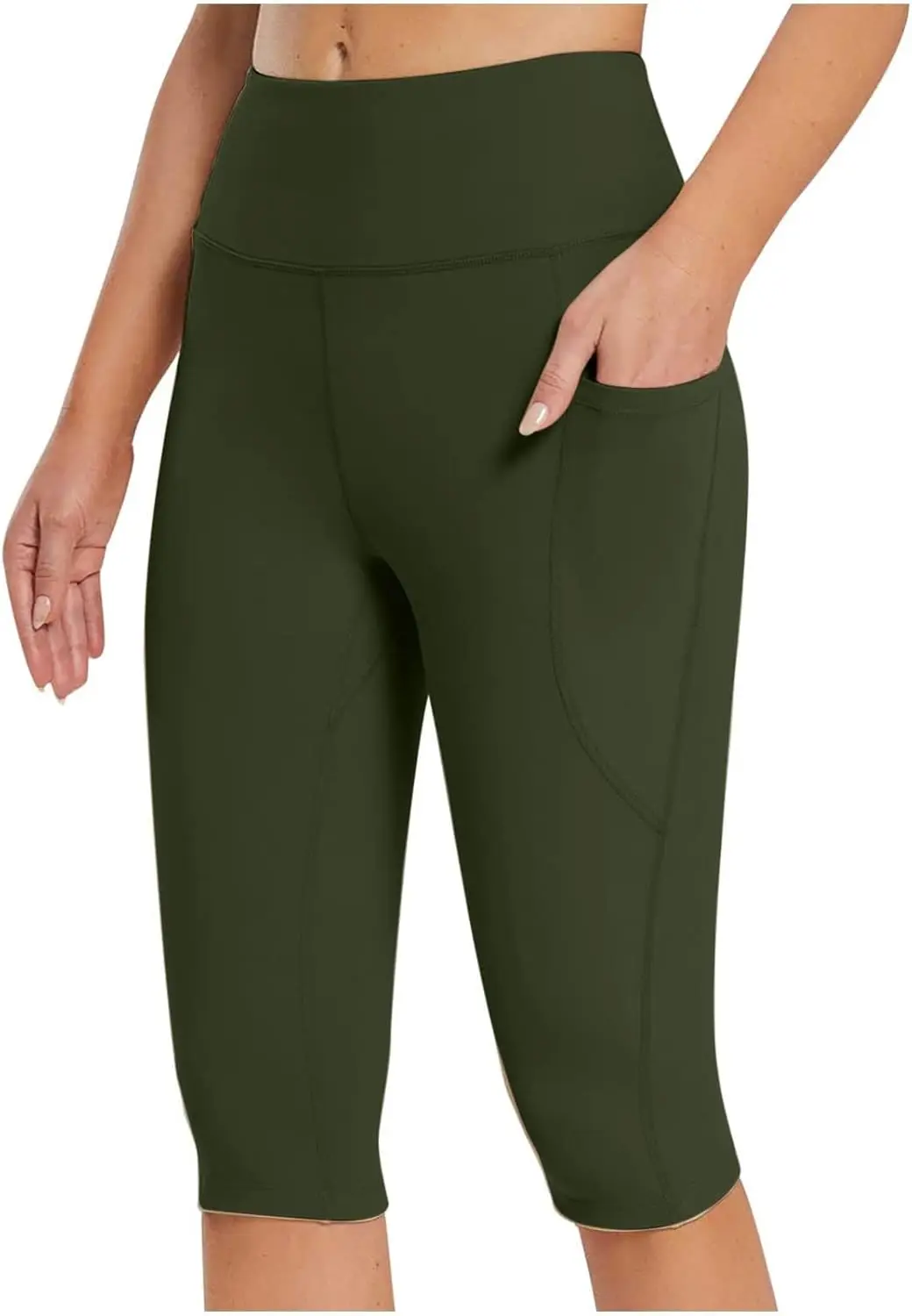 Women's Knee Length Leggings Yoga Capris High Waist Tummy Control Workout Running Athletic Gym Biker Shorts with Pockets
Women's Knee Length Leggings Yoga Capris High Waist Tummy Control Workout Running Athletic Gym Biker Shorts with Pockets