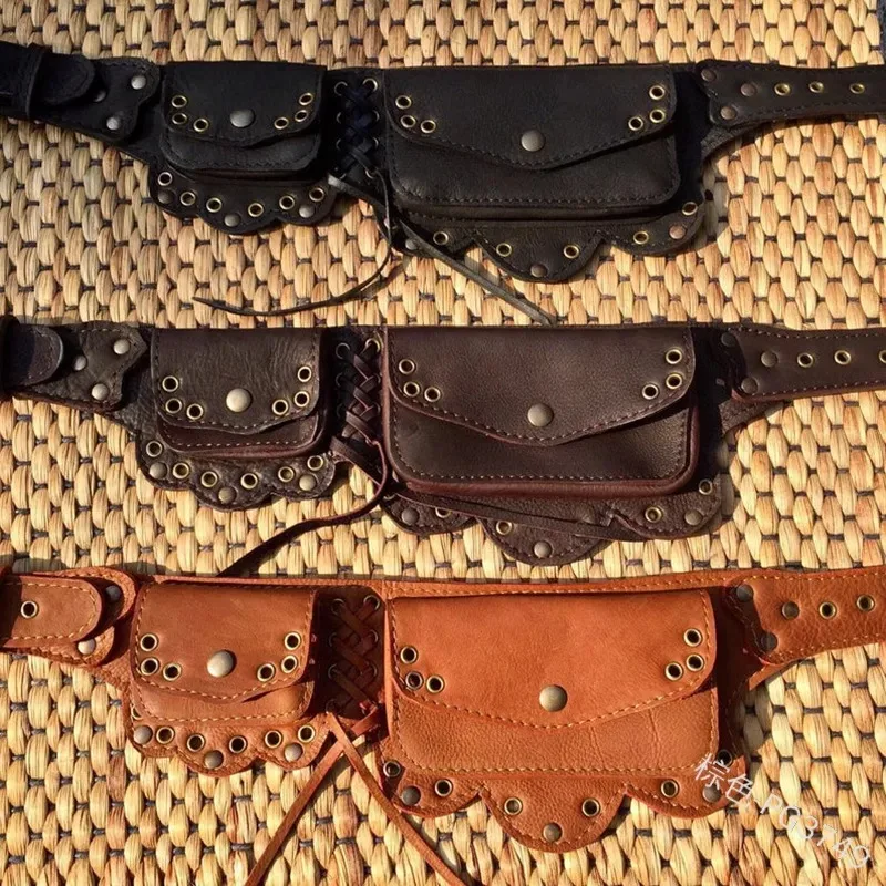 Medieval Steampunk Utility Belt Vintage Hip Bag Women Waist Phone Pocket Leather Fanny Pack Viking Pirate Cosplay Wallet Pouch
Medieval Steampunk Utility Belt Vintage Hip Bag Women Waist Phone Pocket Leather Fanny Pack Viking Pirate Cosplay Wallet Pouch