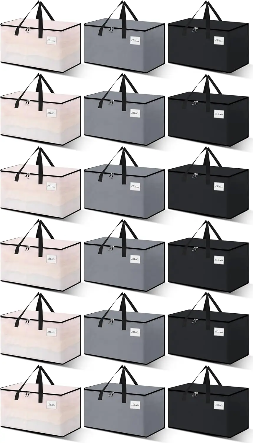 Extra Large Heavy Duty Moving Bags and Boxes, Collapsible Foldable Storage Totes for Moving and Organization, 93L 18-Pack
Extra Large Heavy Duty Moving Bags and Boxes, Collapsible Foldable Storage Totes for Moving and Organization, 93L 18-Pack
