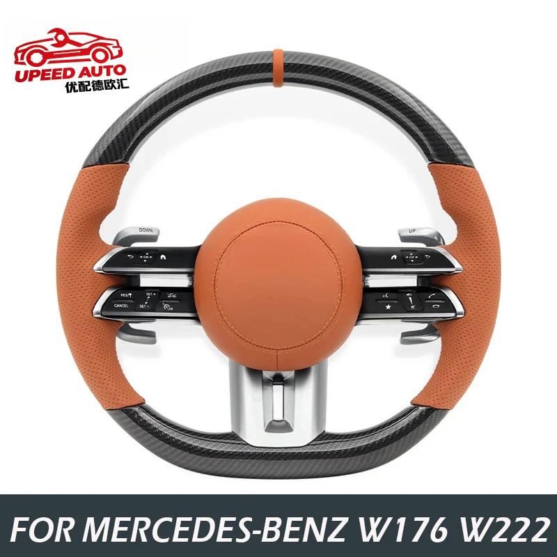 For Sports Brown Carbon Steering Wheel Mercedes-Benz W166 W167 W177 W204 W205 W212 W213 W222 C63 C43 G63 A45 E63 GLC CLA CLS GLE
For Sports Brown Carbon Steering Wheel Mercedes-Benz W166 W167 W177 W204 W205 W212 W213 W222 C63 C43 G63 A45 E63 GLC CLA CLS GLE
