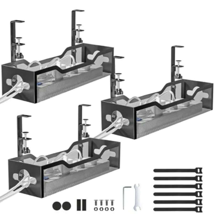Under Desk Cable Management Tray 3 Pack Cable Management Under Desk No Drill Cable Organizer with Clamp for Wire Management Cor
Under Desk Cable Management Tray 3 Pack Cable Management Under Desk No Drill Cable Organizer with Clamp for Wire Management Cor