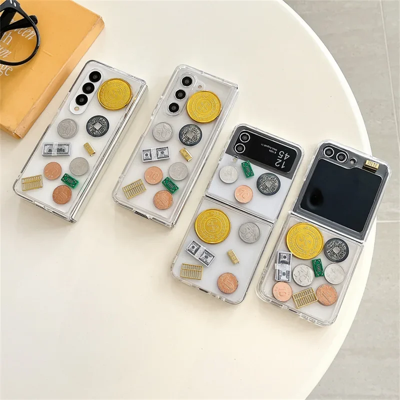 Creative Coins Phone Case for Samsung Galaxy Z Flip 4 5 6 Z Fold 4 5 6 Hard PC Back Cover for ZFlip6 ZFold6 Case Shell
Creative Coins Phone Case for Samsung Galaxy Z Flip 4 5 6 Z Fold 4 5 6 Hard PC Back Cover for ZFlip6 ZFold6 Case Shell
