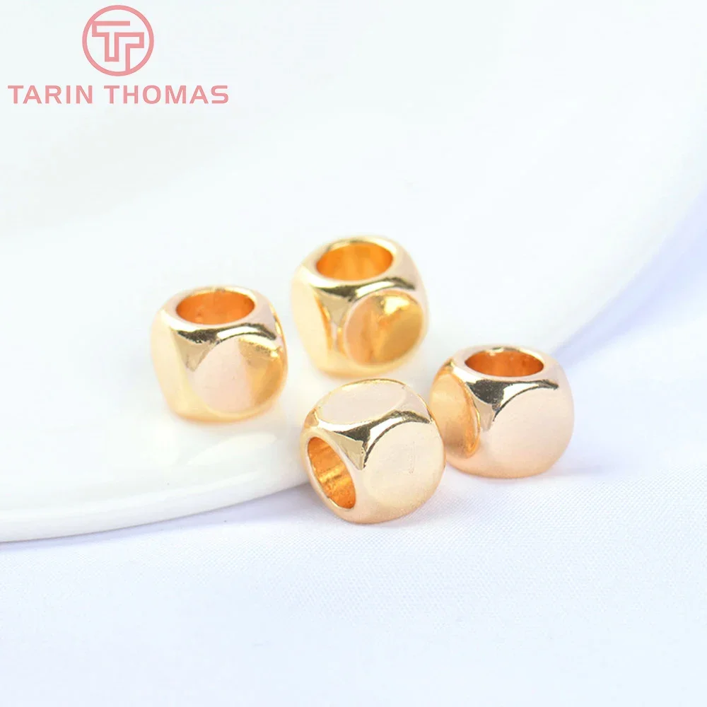 (5552)10PCS 8x7.7MM 24K Gold Color Brass Square Big Hole Spacer Beads Bracelet Beads High Quality Diy Jewelry Accessories 
(5552)10PCS 8x7.7MM 24K Gold Color Brass Square Big Hole Spacer Beads Bracelet Beads High Quality Diy Jewelry Accessories