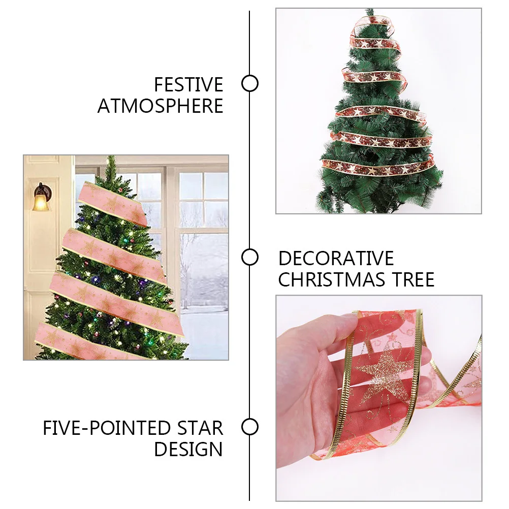 1 Roll Christmas Ribbon Star Pattern Polyester Wear Resistant for Holiday Tree Wreath Gift Bowknot Decoration Christmas Ribbon
1 Roll Christmas Ribbon Star Pattern Polyester Wear Resistant for Holiday Tree Wreath Gift Bowknot Decoration Christmas Ribbon