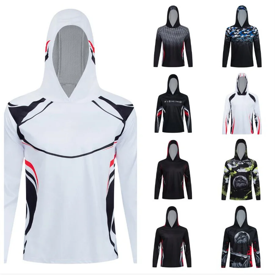 Fishing Shirts Upf 50 Long Sleeve Hooded Face Cover Camisa Pesca Quick Dry Tops UV Protection Fishing Face Mask Clothes
Fishing Shirts Upf 50 Long Sleeve Hooded Face Cover Camisa Pesca Quick Dry Tops UV Protection Fishing Face Mask Clothes