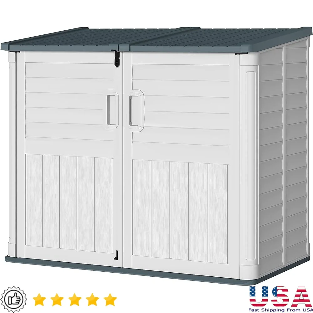 Outdoor Resin Storage Shed Waterproof Garden Box Horizontal Storage Container Pool Accessories Tools Garbage Cans Locking
Outdoor Resin Storage Shed Waterproof Garden Box Horizontal Storage Container Pool Accessories Tools Garbage Cans Locking