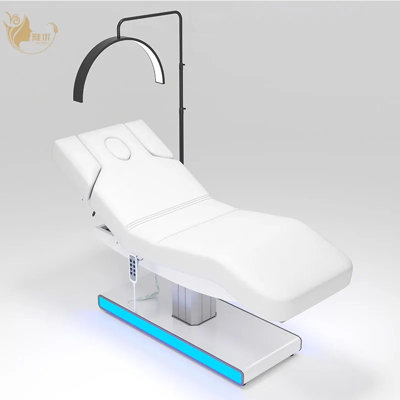 Modern White Electric Beauty Massage Bed With Optional LED Light Therapy 
Modern White Electric Beauty Massage Bed With Optional LED Light Therapy