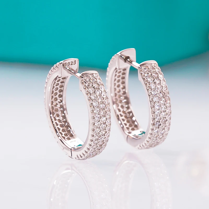 New Fashion Round Earrings 100% 925 Sterling Silver High Carbon Diamond for Women Anniversary Gift Birthday Luxury Fine Jewelry
New Fashion Round Earrings 100% 925 Sterling Silver High Carbon Diamond for Women Anniversary Gift Birthday Luxury Fine Jewelry