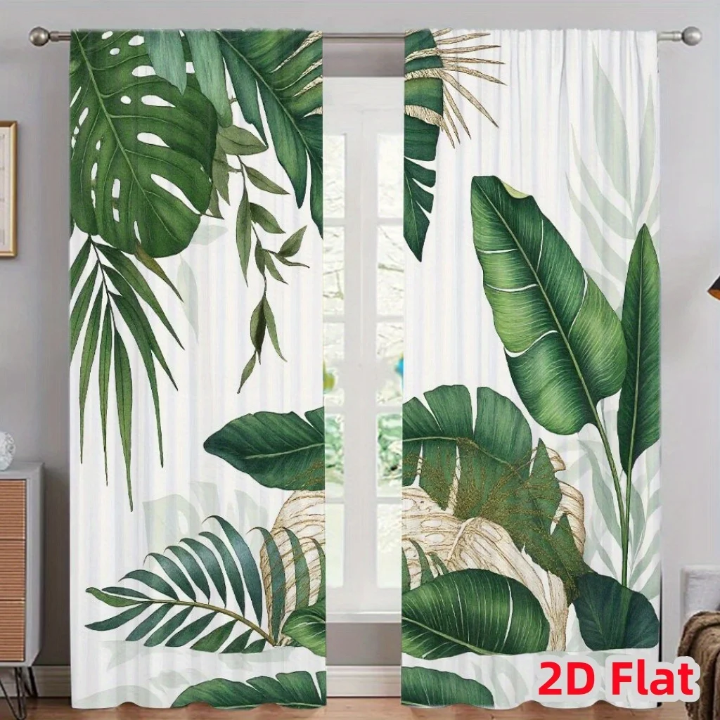 2D Tropical Green Leaf Plant Curtains Blackout Drapes for Living Room Modern Home Decor Monstera Banana Palm Print Window Panels
2D Tropical Green Leaf Plant Curtains Blackout Drapes for Living Room Modern Home Decor Monstera Banana Palm Print Window Panels