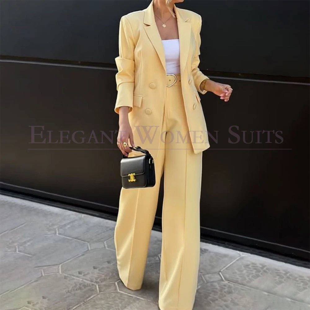 High Quality Solid Color Women's Suits Fashion Double Breasted Notch Lapel Straight Regular Fit 2 Piece Jacket Pants Outfits
High Quality Solid Color Women's Suits Fashion Double Breasted Notch Lapel Straight Regular Fit 2 Piece Jacket Pants Outfits