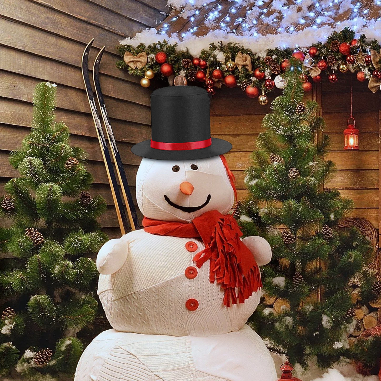 1pc Snowman Hat Black Fabric Cap Diy Christmas Decor Outdoor Holiday Party Craft Xmas Snowman Making Kit Festive Ornament
1pc Snowman Hat Black Fabric Cap Diy Christmas Decor Outdoor Holiday Party Craft Xmas Snowman Making Kit Festive Ornament