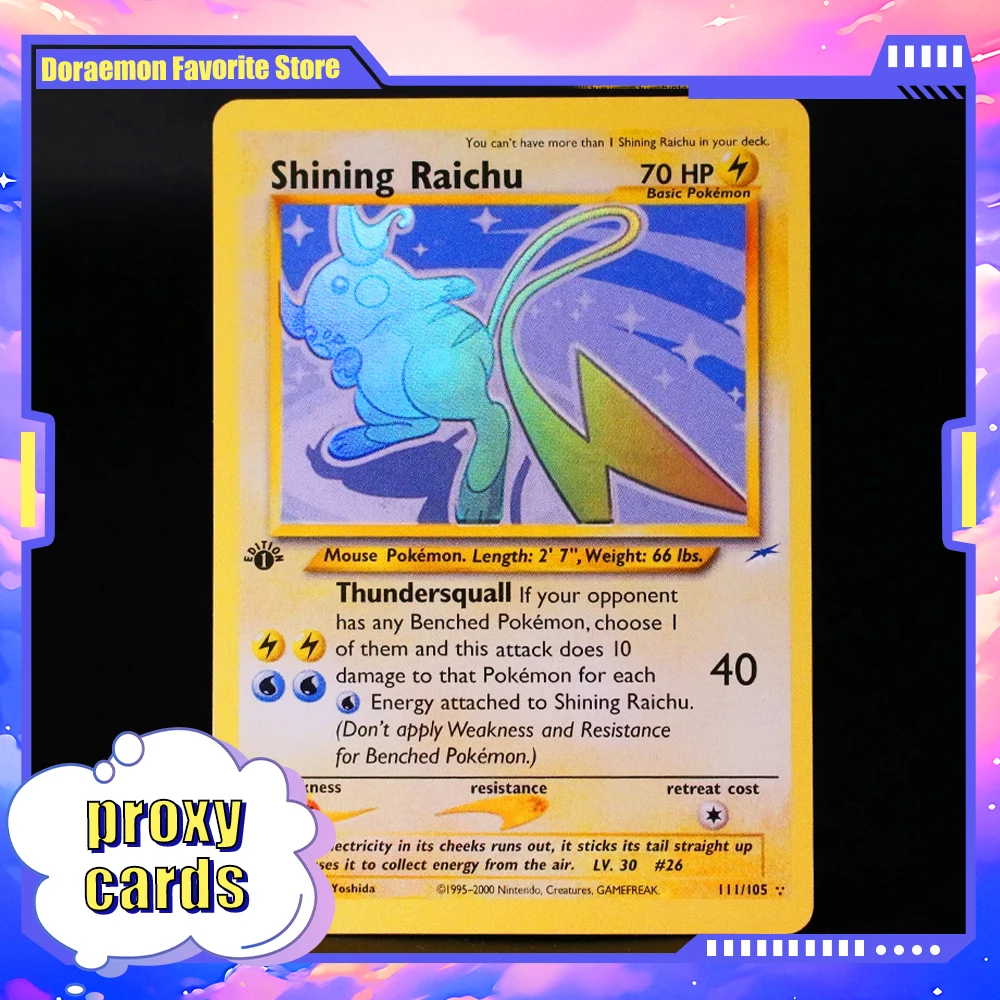 Классические базовые карты Pokémon 1ST Edition FOIL Proxy Cards Развлекательные игры PKM Shining Charizard Коллекция настольных игр Карточные игры
Классические базовые карты Pokémon 1ST Edition FOIL Proxy Cards Развлекательные игры PKM Shining Charizard Коллекция настольных игр Карточные игры