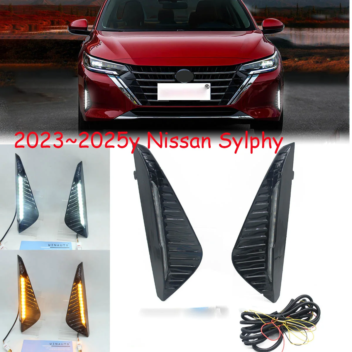 car Bumper headlight for Nissan Sylphy daytime light 2023~2025y auto accessories LED sentra headlamp fog light
car Bumper headlight for Nissan Sylphy daytime light 2023~2025y auto accessories LED sentra headlamp fog light