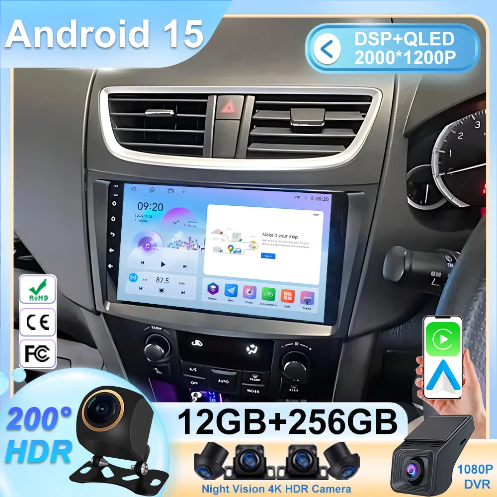 Car Radio For Suzuki Swift 2003-2010 QLED Screen 5G wifi BT Radio Stereo Head Unit Multimedia Player GPS No 2din DVD
Car Radio For Suzuki Swift 2003-2010 QLED Screen 5G wifi BT Radio Stereo Head Unit Multimedia Player GPS No 2din DVD