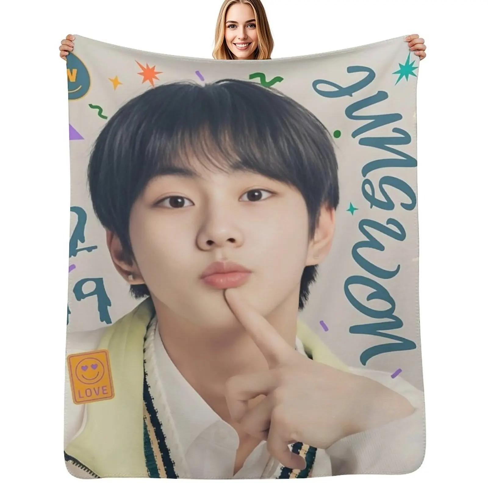 Jungwon birthday (KPOP) Throw Blanket Soft Solid Color Blanket for Couch Bed
Jungwon birthday (KPOP) Throw Blanket Soft Solid Color Blanket for Couch Bed