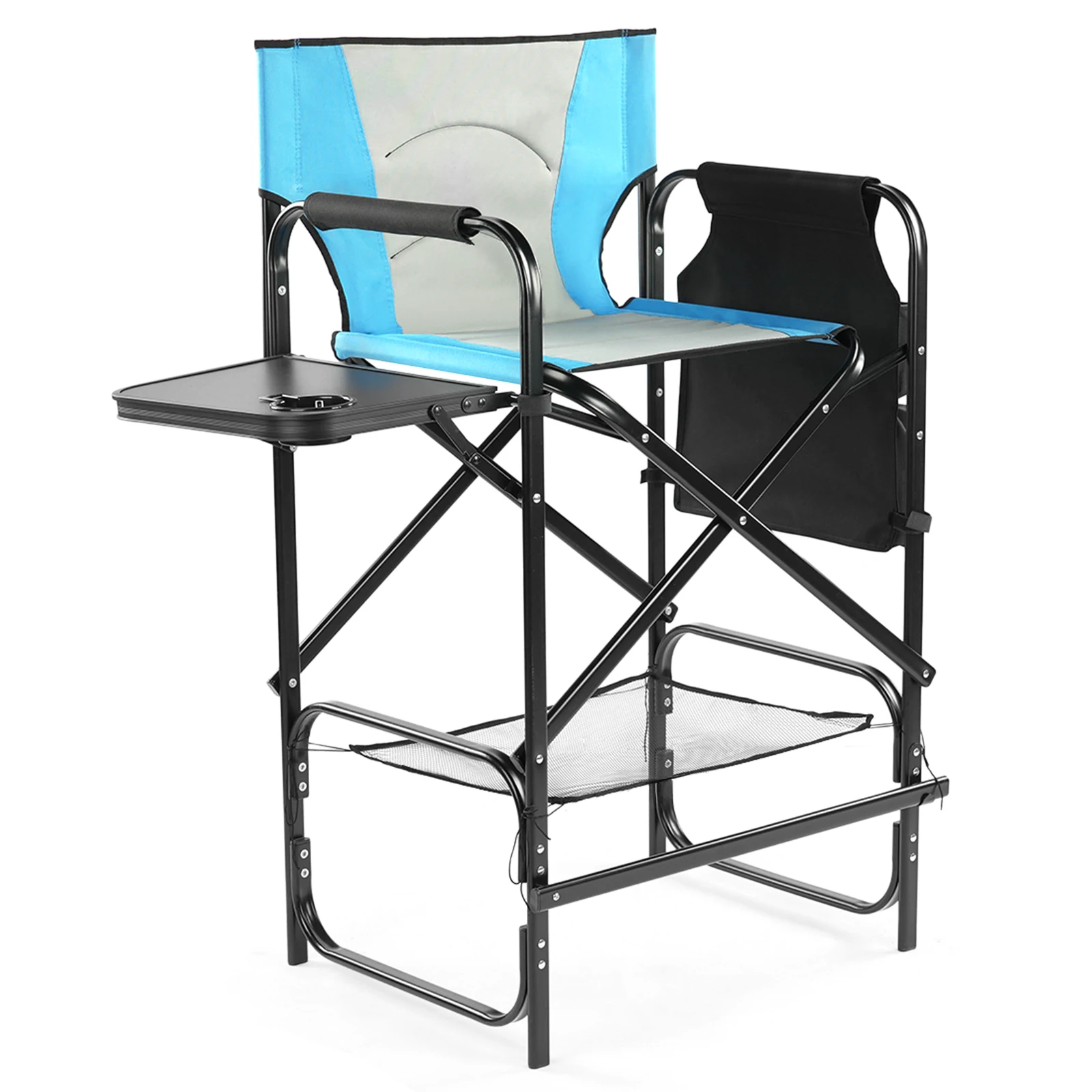 31" Tall Directors Chair with Footrest, 4Portable Bar Height Folding Camping Chair with Built-In Cup Holder
31" Tall Directors Chair with Footrest, 4Portable Bar Height Folding Camping Chair with Built-In Cup Holder