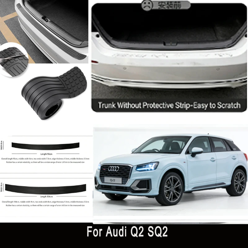 For Audi Q2 SQ2 Rear Trunk Guard Plate Sticker Car Rear Bumper Trim Anti-Kicked Scratch Protector Sticker Strip
For Audi Q2 SQ2 Rear Trunk Guard Plate Sticker Car Rear Bumper Trim Anti-Kicked Scratch Protector Sticker Strip