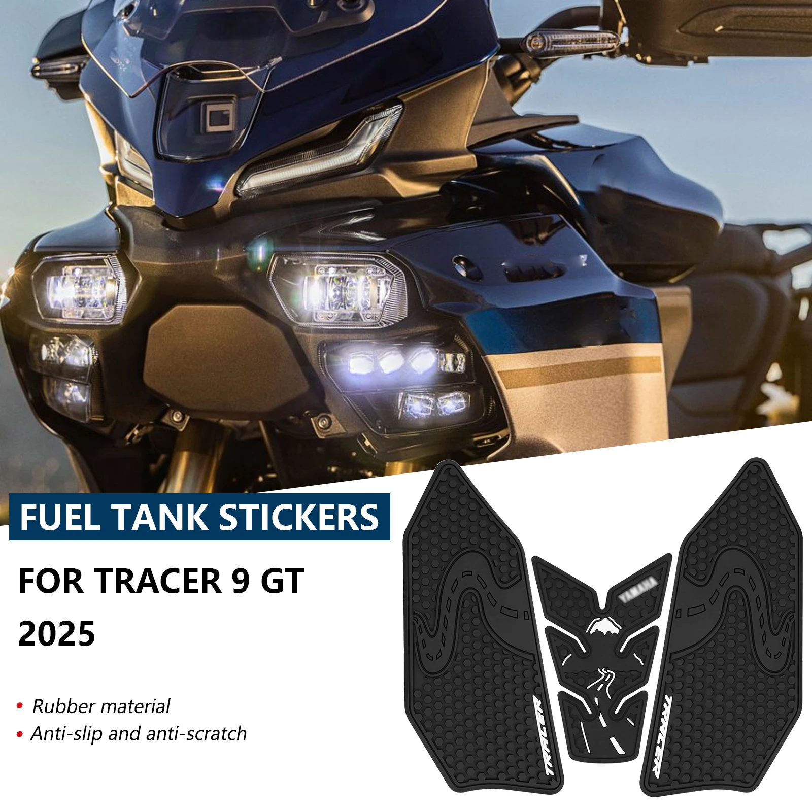 Для TRACER9 GT Tracer 9 GT 2025 новые аксессуары, наклейки на топливный бак, накладки на топливный бак мотоцикла, нескользящие тяговые накладки на топливный бак
Для TRACER9 GT Tracer 9 GT 2025 новые аксессуары, наклейки на топливный бак, накладки на топливный бак мотоцикла, нескользящие тяговые накладки на топливный бак