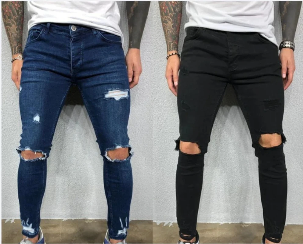 Skinny Ripped Jeans Men Cotton Stretchy Slim Fit Hip Hop Denim Pants Casual Jeans for Men Jogging Trousers
Skinny Ripped Jeans Men Cotton Stretchy Slim Fit Hip Hop Denim Pants Casual Jeans for Men Jogging Trousers