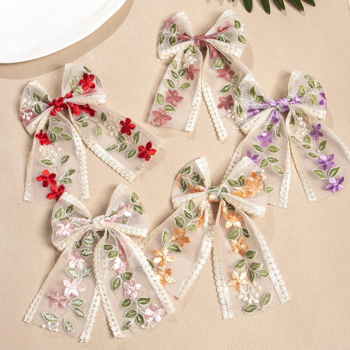 24pc/lot Korean Elegant Long Ribbon Bow Hairpins Lace Embroidered Organza Hair Clips Girls Women Barrettes Headwear Accessories
24pc/lot Korean Elegant Long Ribbon Bow Hairpins Lace Embroidered Organza Hair Clips Girls Women Barrettes Headwear Accessories