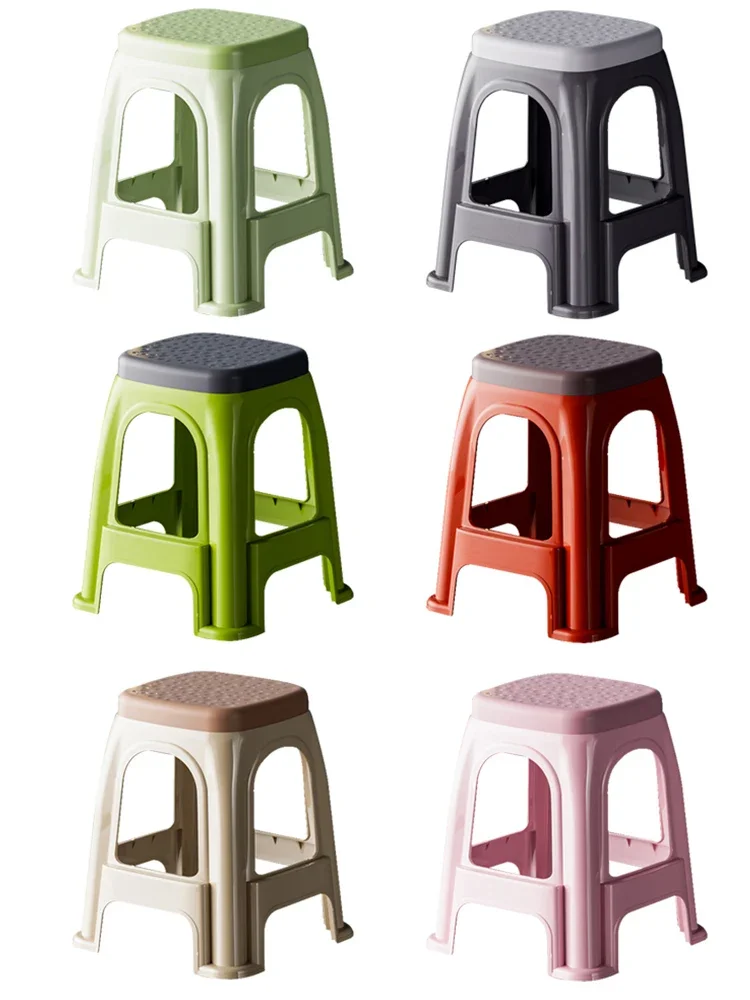 Plastic household thickened living room high plastic stool square stool can be stacked.
Plastic household thickened living room high plastic stool square stool can be stacked.