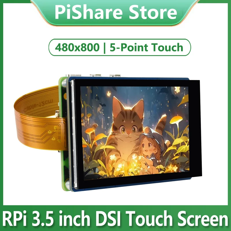 Raspberry Pi 3.5 inch DSI Display MIPI LCD (H) 3.5inch Capacitive TouchScreen 480x800 5-Point Touch IPS Display Panel