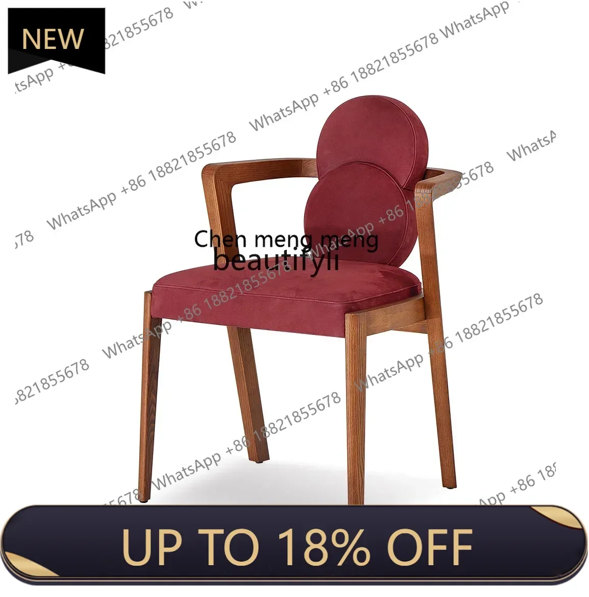 P178 15 Dining Chair Luxury Shi Zhuoyi Wine Red Flannel Armchair Creamy-white Cosmetic Chair Multicolor
P178 15 Dining Chair Luxury Shi Zhuoyi Wine Red Flannel Armchair Creamy-white Cosmetic Chair Multicolor