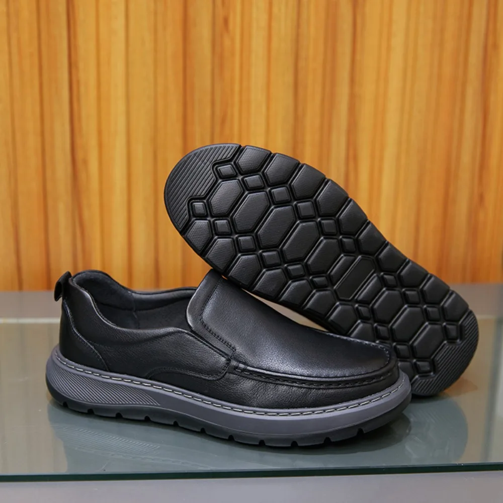 Genuine Leather Men's Casual Shoes Light Soft Thick Soled Comfortable Breathable Hand Stitched Loafers Casual Leather Shoes
Genuine Leather Men's Casual Shoes Light Soft Thick Soled Comfortable Breathable Hand Stitched Loafers Casual Leather Shoes