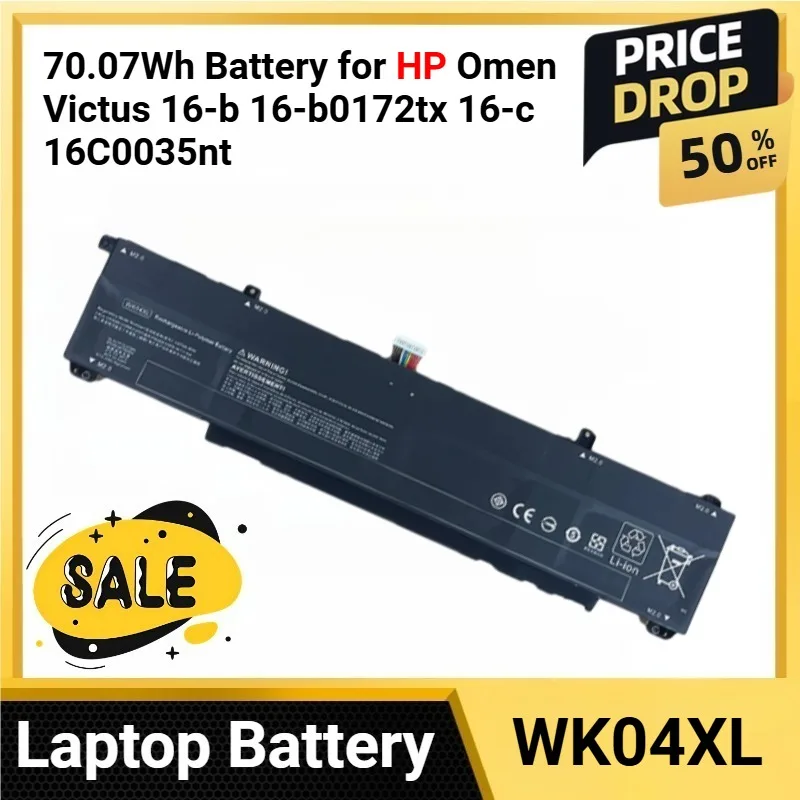 Аккумулятор WK04XL 70,07 Втч для HP Omen Victus 16-b 16-b0172tx 16-c 16C0035nt
Аккумулятор WK04XL 70,07 Втч для HP Omen Victus 16-b 16-b0172tx 16-c 16C0035nt