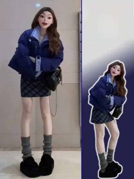 Женская утепленная хлопковая куртка больших размеров, новая весенняя модель, с клетчатыми вставками, синяя, с узором в клетку, верхняя одежда
Женская утепленная хлопковая куртка больших размеров, новая весенняя модель, с клетчатыми вставками, синяя, с узором в клетку, верхняя одежда