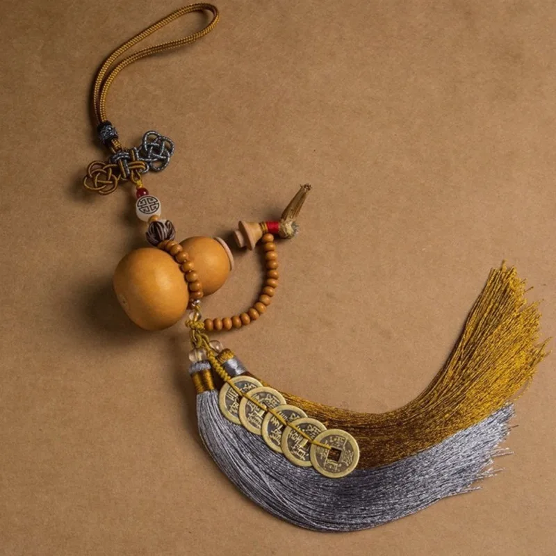Natural gourd five emperors money pendant car pendant rearview mirror men and women enter exit safely, good luck charm
Natural gourd five emperors money pendant car pendant rearview mirror men and women enter exit safely, good luck charm