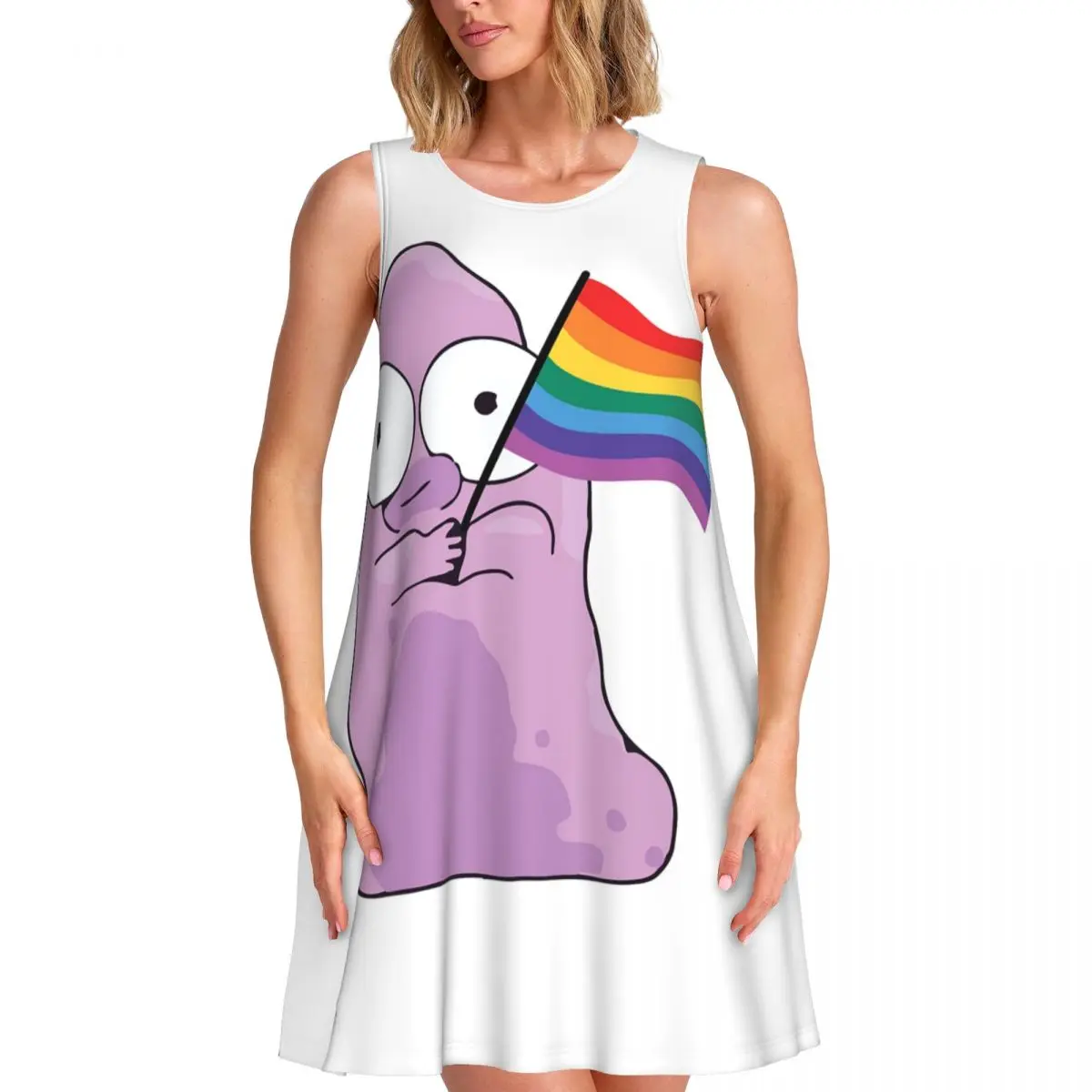 Cartoon Solar Opposites Holding Pride Flag Summer Women Short Sleeve Dress Sleeveless Round Neck Loose Dresses Street Robe
Cartoon Solar Opposites Holding Pride Flag Summer Women Short Sleeve Dress Sleeveless Round Neck Loose Dresses Street Robe