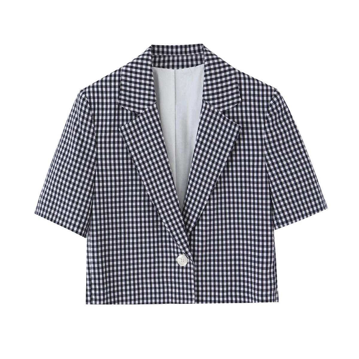 Willshela Women Fashion Plaid Single Button Cropped Blazer Vintage Notched Neck Short Sleeves Female Chic Lady Outfits
Willshela Women Fashion Plaid Single Button Cropped Blazer Vintage Notched Neck Short Sleeves Female Chic Lady Outfits