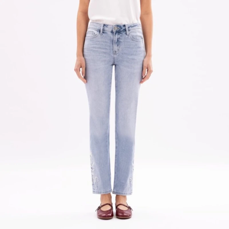 Women Cotton Mid Waist Straight Blue Jeans Vintage Leg Bottom Embroidered Denim Pants Female All-Match Zipper Jeans with Pockets
Women Cotton Mid Waist Straight Blue Jeans Vintage Leg Bottom Embroidered Denim Pants Female All-Match Zipper Jeans with Pockets