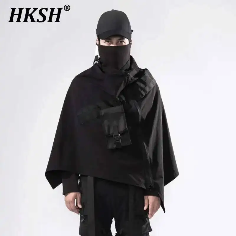 HKSH Spring Autumn Men's Tide Punk Tactical Zipper Outdoor Windproof Shawl Techwear Coat Trend Cape Chic Dark Windbreaker HK2276
HKSH Spring Autumn Men's Tide Punk Tactical Zipper Outdoor Windproof Shawl Techwear Coat Trend Cape Chic Dark Windbreaker HK2276