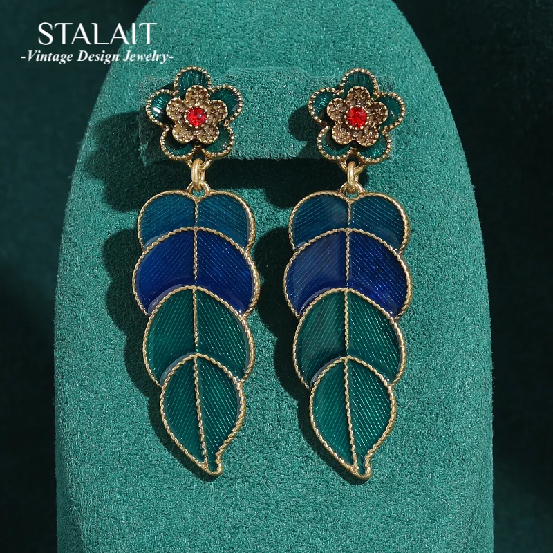Vintage Green Tree Leaf Enamel Long Earrings Luxury Pendent Flower Accessories Antique Gold Color For Party Christmas 2026 New
Vintage Green Tree Leaf Enamel Long Earrings Luxury Pendent Flower Accessories Antique Gold Color For Party Christmas 2026 New