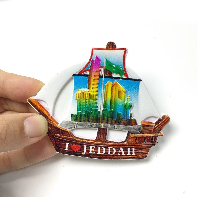Saudi Arabia Jeddah Creative Sailboat Architecture Scenery Magnetic Fridge Magnet 3D High-Value Tourist Souvenir
Saudi Arabia Jeddah Creative Sailboat Architecture Scenery Magnetic Fridge Magnet 3D High-Value Tourist Souvenir