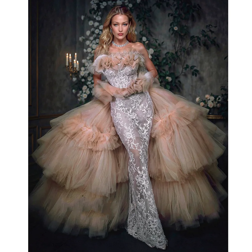 Farirytale Big Volume Tulle Detachable Train Bridal Wedding Detachable Train Layered Long Tulle Women Skirt Overlay Skirt
Farirytale Big Volume Tulle Detachable Train Bridal Wedding Detachable Train Layered Long Tulle Women Skirt Overlay Skirt