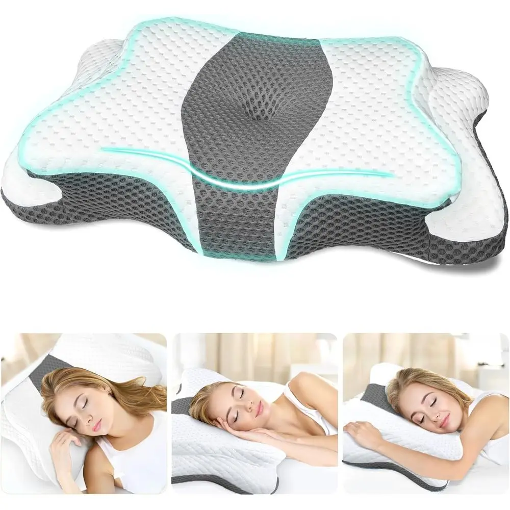 Memory Foam Pillows for Neck Pain Relief, Supportive Ergonomic Design for Side and Back Sleepers - King Size, Grey
Memory Foam Pillows for Neck Pain Relief, Supportive Ergonomic Design for Side and Back Sleepers - King Size, Grey