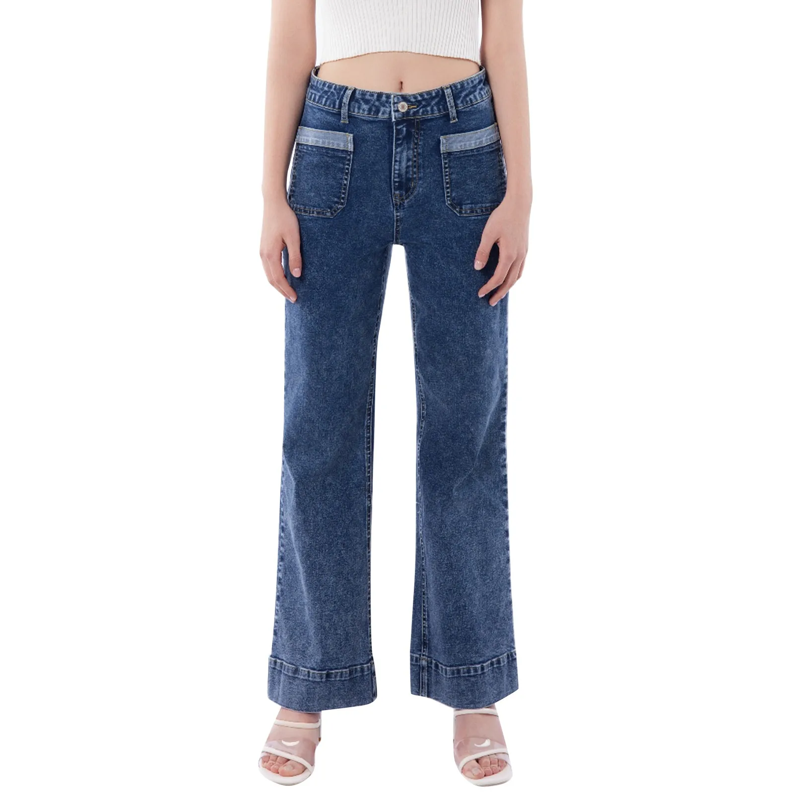 Women'S Jeans Casual Wide Leg Straight Denim Pants Trendy Mid Waisted Flare Jeans Daily Commuting All-Match Comfortable Jeans
Women'S Jeans Casual Wide Leg Straight Denim Pants Trendy Mid Waisted Flare Jeans Daily Commuting All-Match Comfortable Jeans
