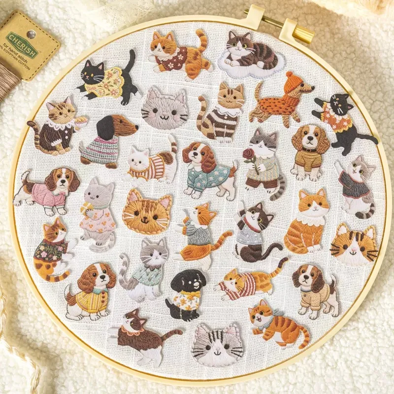 20Pcs Cute Fuzzy Embroidery Pet Stickers Irregular Die Cut Decals Kawaii Animal Handaccount Decor Stickers For Diary Craft
20Pcs Cute Fuzzy Embroidery Pet Stickers Irregular Die Cut Decals Kawaii Animal Handaccount Decor Stickers For Diary Craft