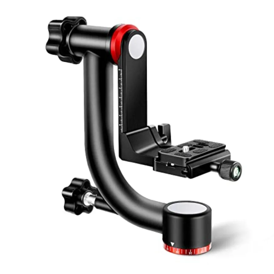 Professional gimbal tripod head for DSLR cameras, aluminum alloy, black, supports smooth 360 panoramic shooting, Arca-type quic
Professional gimbal tripod head for DSLR cameras, aluminum alloy, black, supports smooth 360 panoramic shooting, Arca-type quic